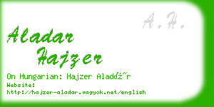 aladar hajzer business card